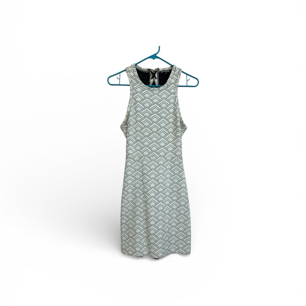 Express Black and White Patterned Dress